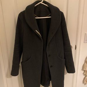 Charcoal aritzia wool coat
